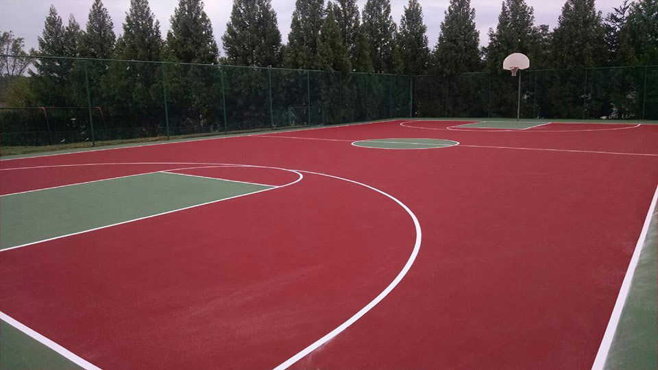 resurfaced basketball courts wake forest