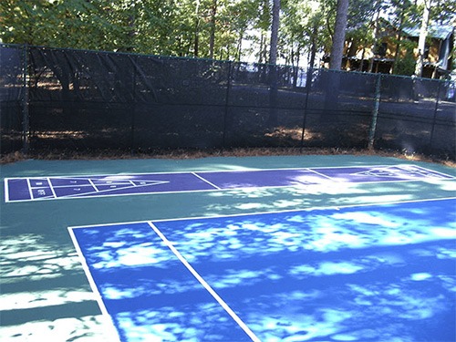 Outdoor court for multiple sports