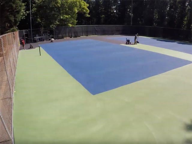glen eden pilot park tennis court resurfacing raleigh