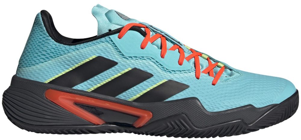 Adidas Men's Barricade Clay Court Tennis Shoes (Pulse Aqua/Core Black/Pulse  Lime)