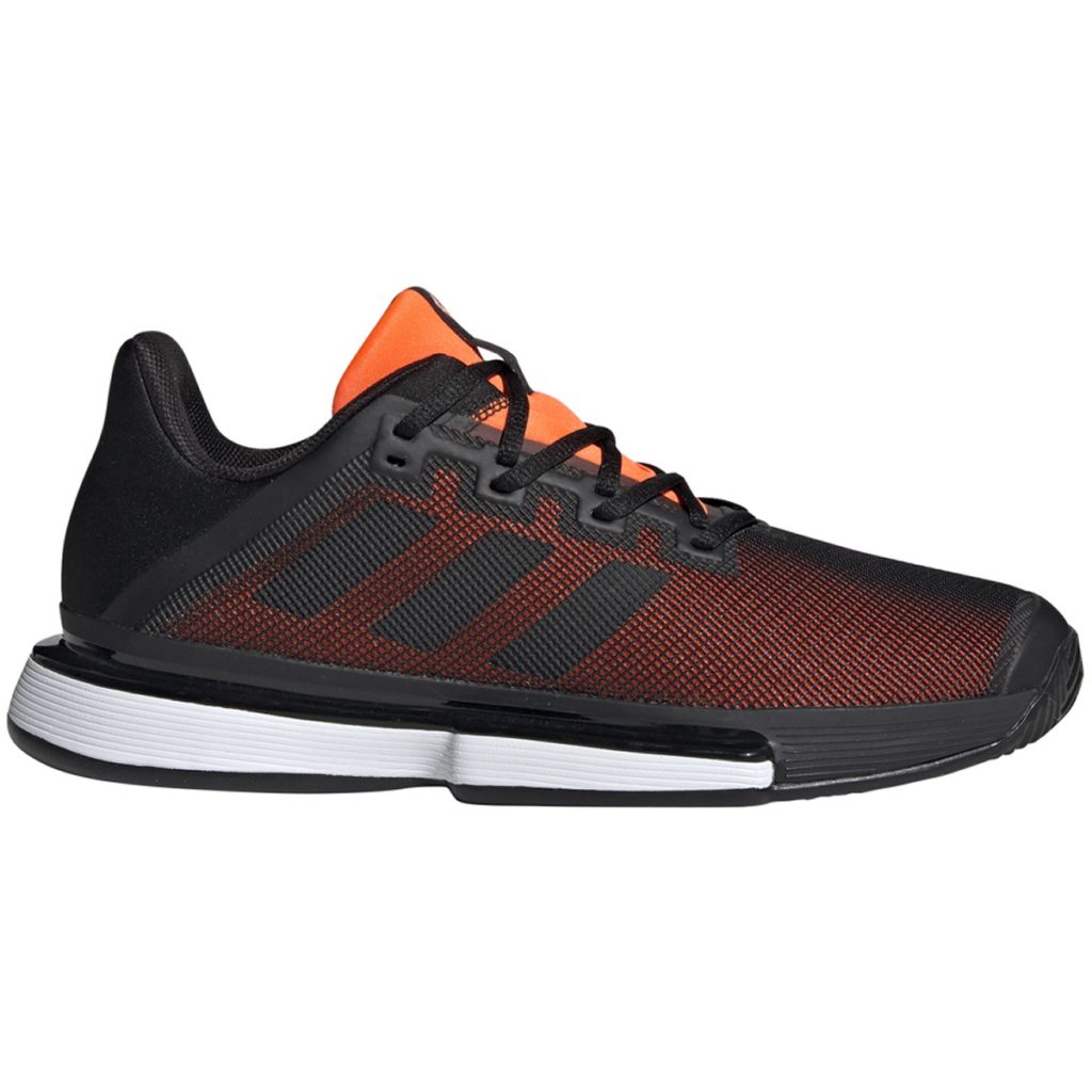 Adidas Men's SoleMatch Bounce Tennis Shoe (Black/Solar Orange)