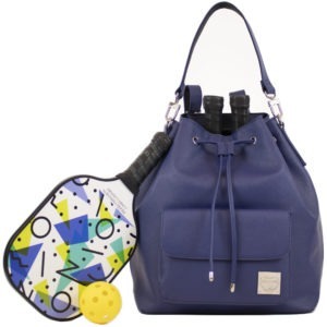 Court Couture Pickleball Bucket Shoulder Backpack Combo (Navy)
