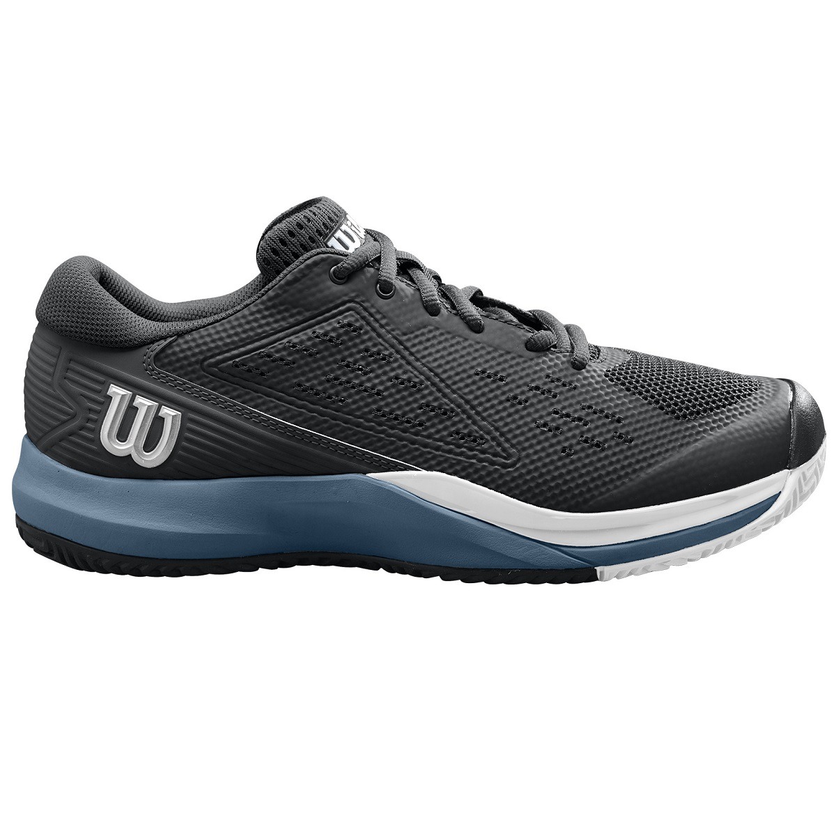 Wilson Men's Rush Pro ACE Tennis Shoes (Black/China Blue/White)