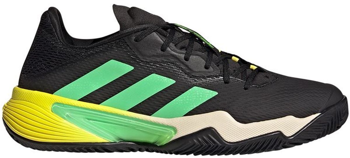 Adidas Men's Barricade Clay Court Tennis Shoes (White/Beam Green/Beam ...