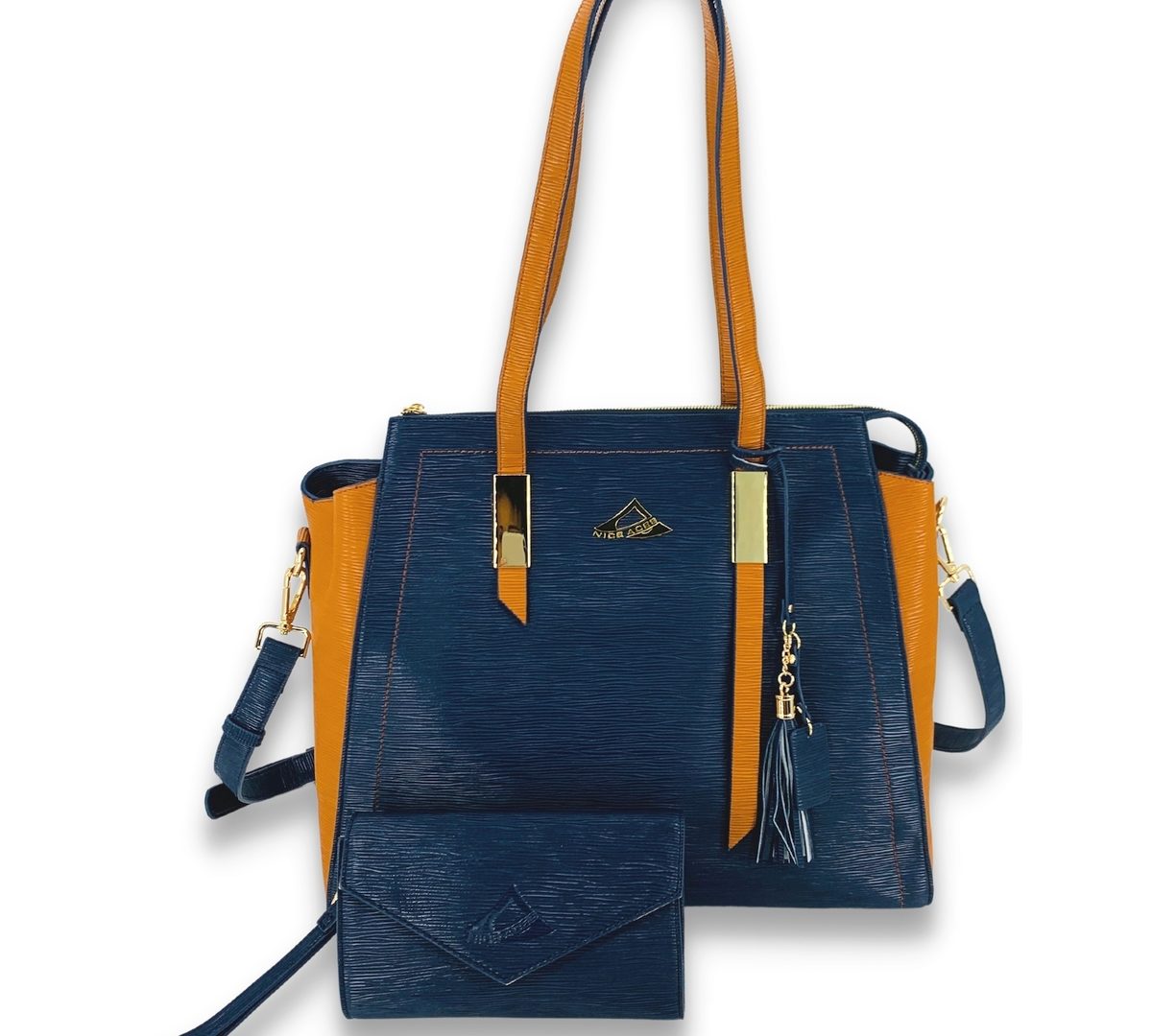 NiceAces Women's Bala Handmade Vegan Leather Tennis Bag (Blue)