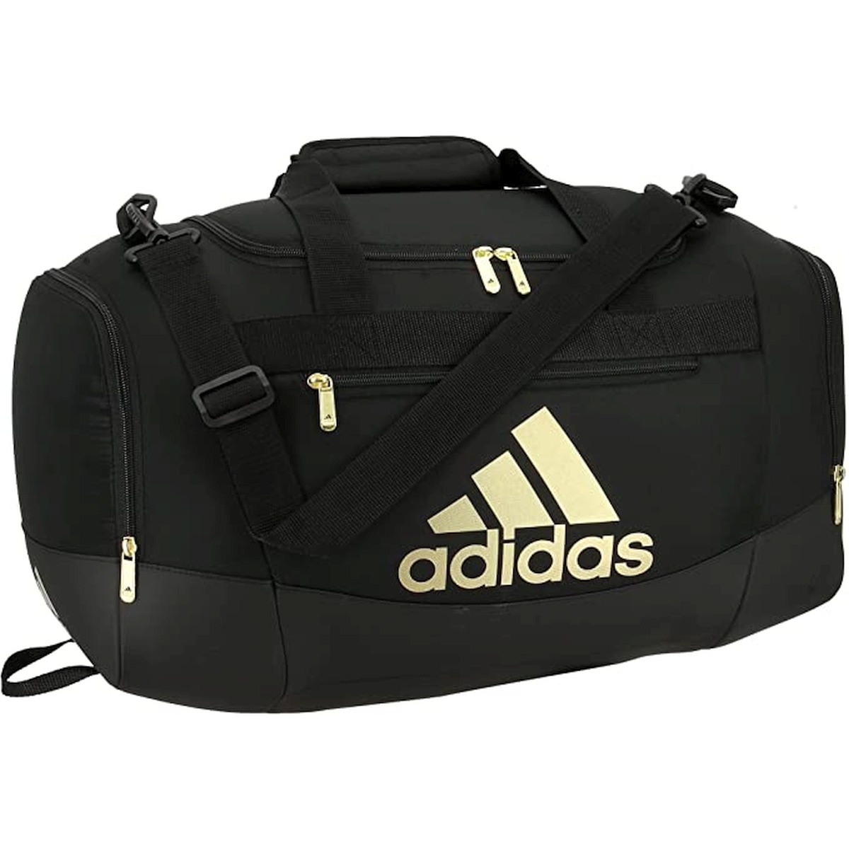 Adidas Defender IV Small Duffel Bag (Black/Gold Metallic)