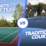 outdoor sport tiles vs traditional tennis court