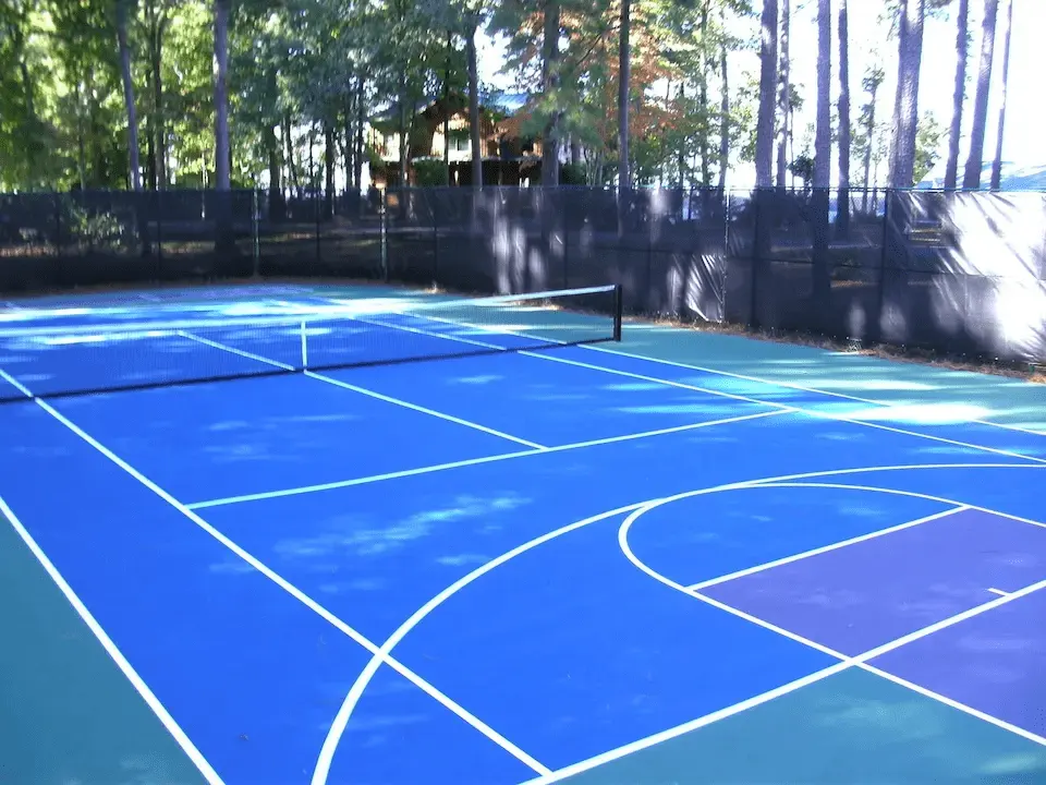 Basketball courts and tennis court resurfacing project performed by North State Resurfacing