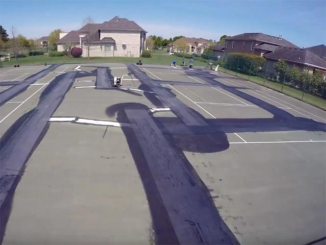 public park court resurfacing in nc